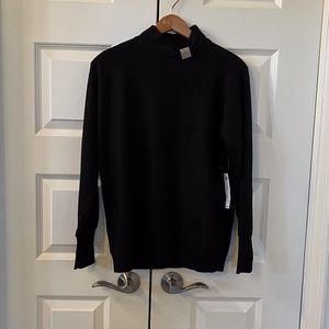 CHICO'S BLACK MOCK NECK SWEATER  SIZE 0